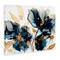 Stupell Industries Blue Swirling Modern Flowers Canvas Wall Art